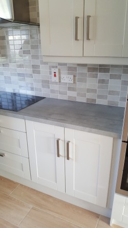 Kitchen wall tiles supplied and fitted by  North West Tiles & Timber, Leitrim, Ireland